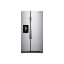Refrigerador side by side de 21', acero, dispensador de agua y hielo, Whirlpool 7WRS21SDHM..
