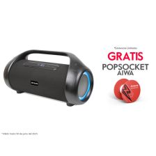 Bocina Aiwa AWS1000BT Inalámbrica con Iluminación y Resistencia al Agua (Negro)