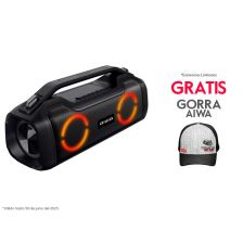 Bocina Aiwa AWS700BT Inalámbrica con Bluetooth e Iluminación RGB (Negro)