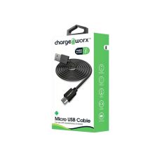 cable micro usb 3' redondo para celular -negro-