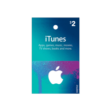 Tarjeta para Itunes & App Store de $2