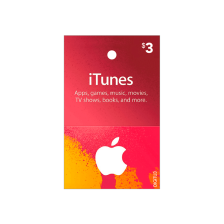 Tarjeta para Itunes & App Store de $3