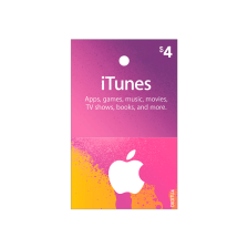 Tarjeta para Itunes & App Store de $4