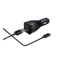 Adaptador Para Carro Con Doble Entrada Usb Y Carga Rápida Tipo Micro