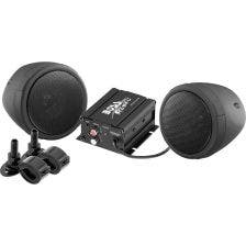 Kit de audio para motocicleta, 600 Watts PMPO. Bocinas  y amplificador resistentes al agua y al polv