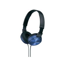 audifonos sony on-ear azules con microfono