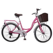 Bicicleta P/Dama Eurobike Gisell R-24 Color Rosado