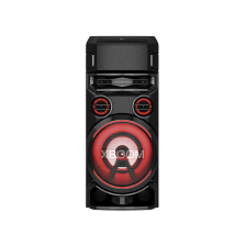 Audio todo en uno LG RN7 con iluminación LED y sonido potente.