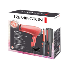 Combo de alisadora, onduladora y secadora de cabello, Remington, S5520-D3015MP-F