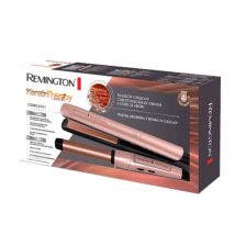 Combo de alisadora y ondulador de cabello, Remington, S8599CI5329F, Keratina y Argan
