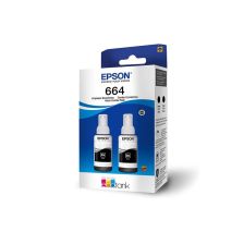 Botellas de Tinta Epson T664120 2 Pack Negro para Impresoras L120, L1300, L210, L110