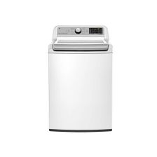 Lavadora de ropa de 55 libras con Motor Inverter Direct Drive, SmartThinQ™ y TurboWash™, LG WT25WT6.
