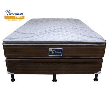 Cama Matrimonial Descansa Facil 3Ple Confort