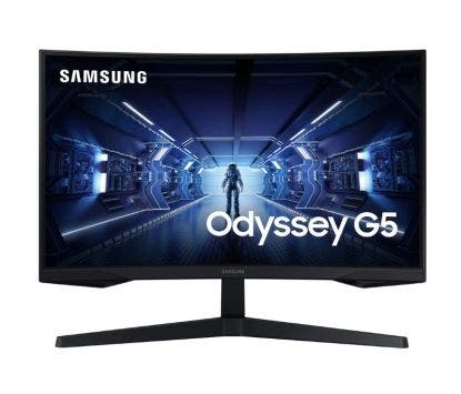Monitor Samsung de 34" Odyssey G5 Gaming, WQHD, 165Hz, 1ms, FreeSync Premium, 1000R Curvo