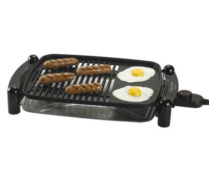 Parrilla para interior Black+Decker IG201, Antiadherente, Color Negro