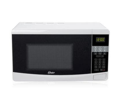 Horno microondas de 0.7' cúbicos de capacidad, color blanco, Oster OGKEW2701.