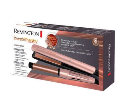 Combo de alisadora y ondulador de cabello, Remington, S8599CI5329F, Keratina y Argan
